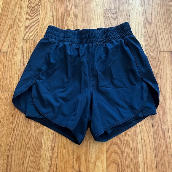 Double layered workout shorts / dark blue - Picture 1 of 4